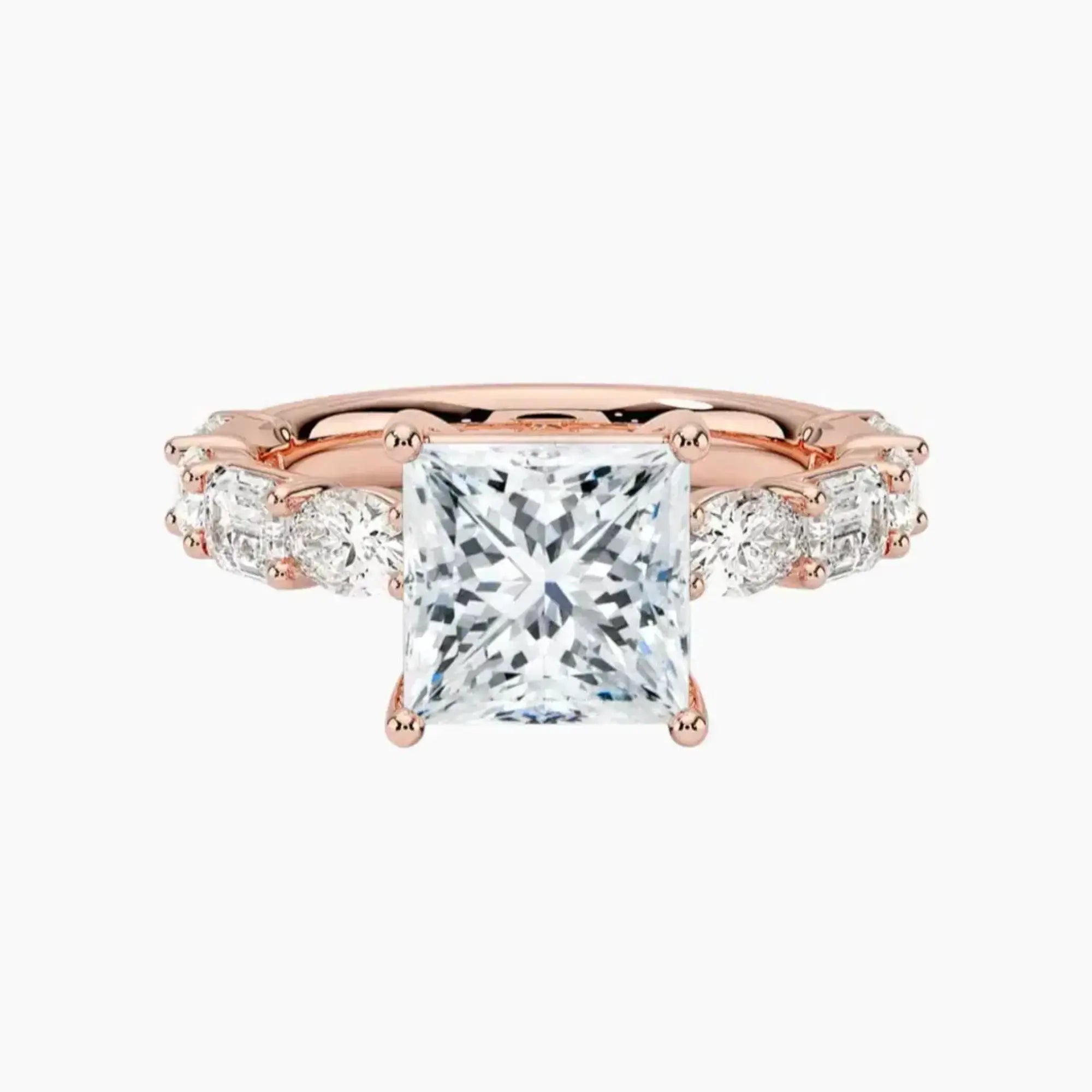 Ariadne Princess Designer Diamond Ring Setting in 14K White Gold