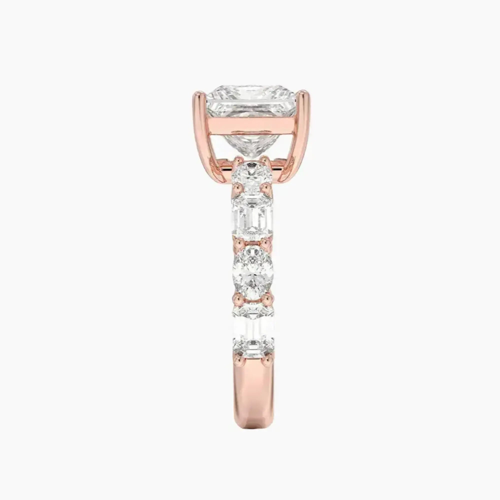Ariadne Princess Designer Diamond Ring Setting in 14K Yellow Gold