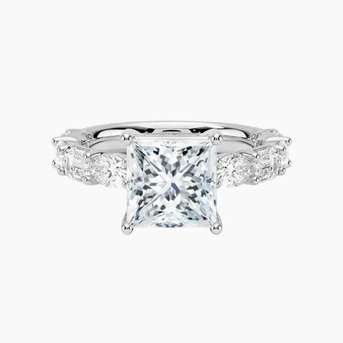Ariadne Princess Designer 1 Carat Lab Grown Diamond Engagement Ring in 14K White Gold
