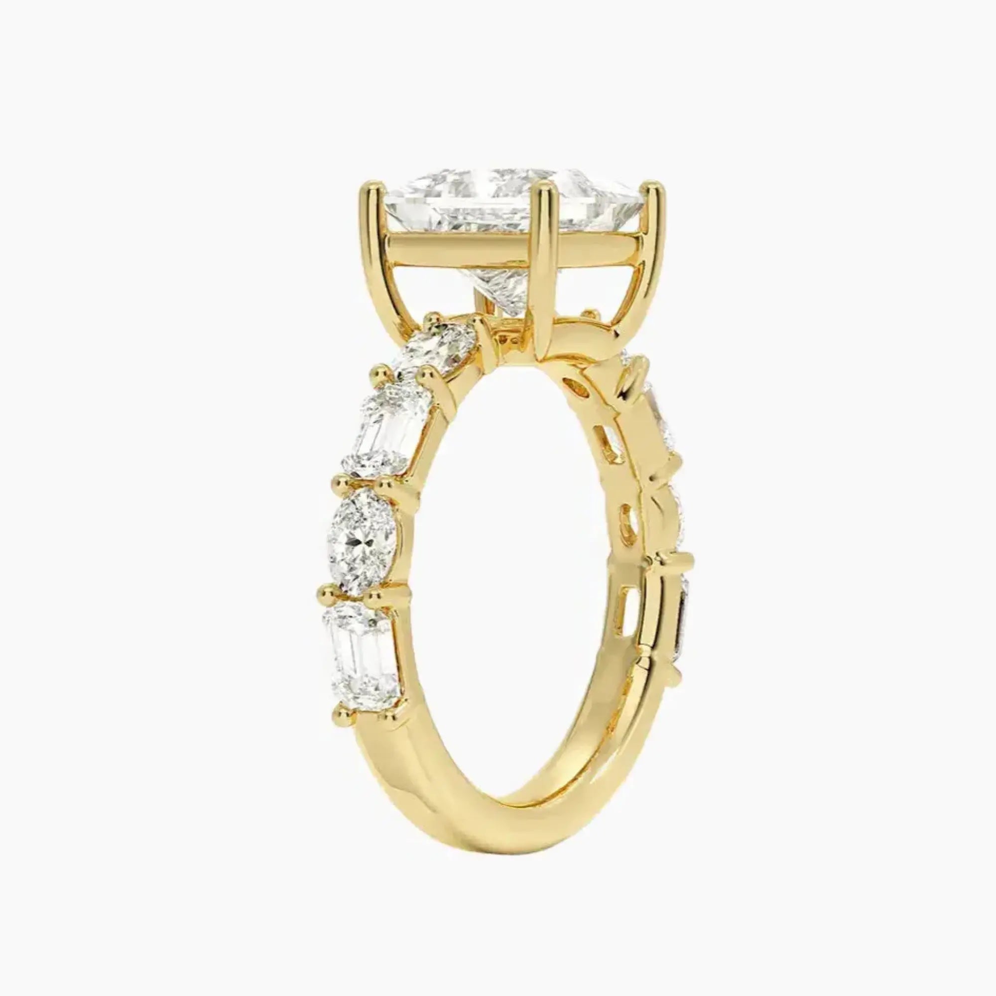 Ariadne Princess Designer 1.5 Carat Lab Grown Diamond Engagement Ring in 14K Rose Gold