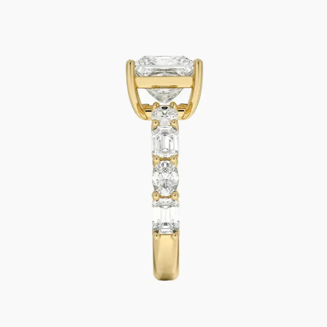Ariadne Princess Designer 1 Carat Lab Grown Diamond Engagement Ring in 14K Yellow Gold
