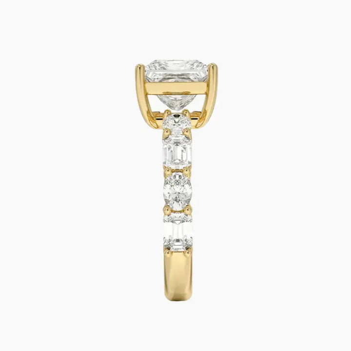 Ariadne Princess Designer 2 Carat Lab Grown Diamond Engagement Ring in 14K Rose Gold