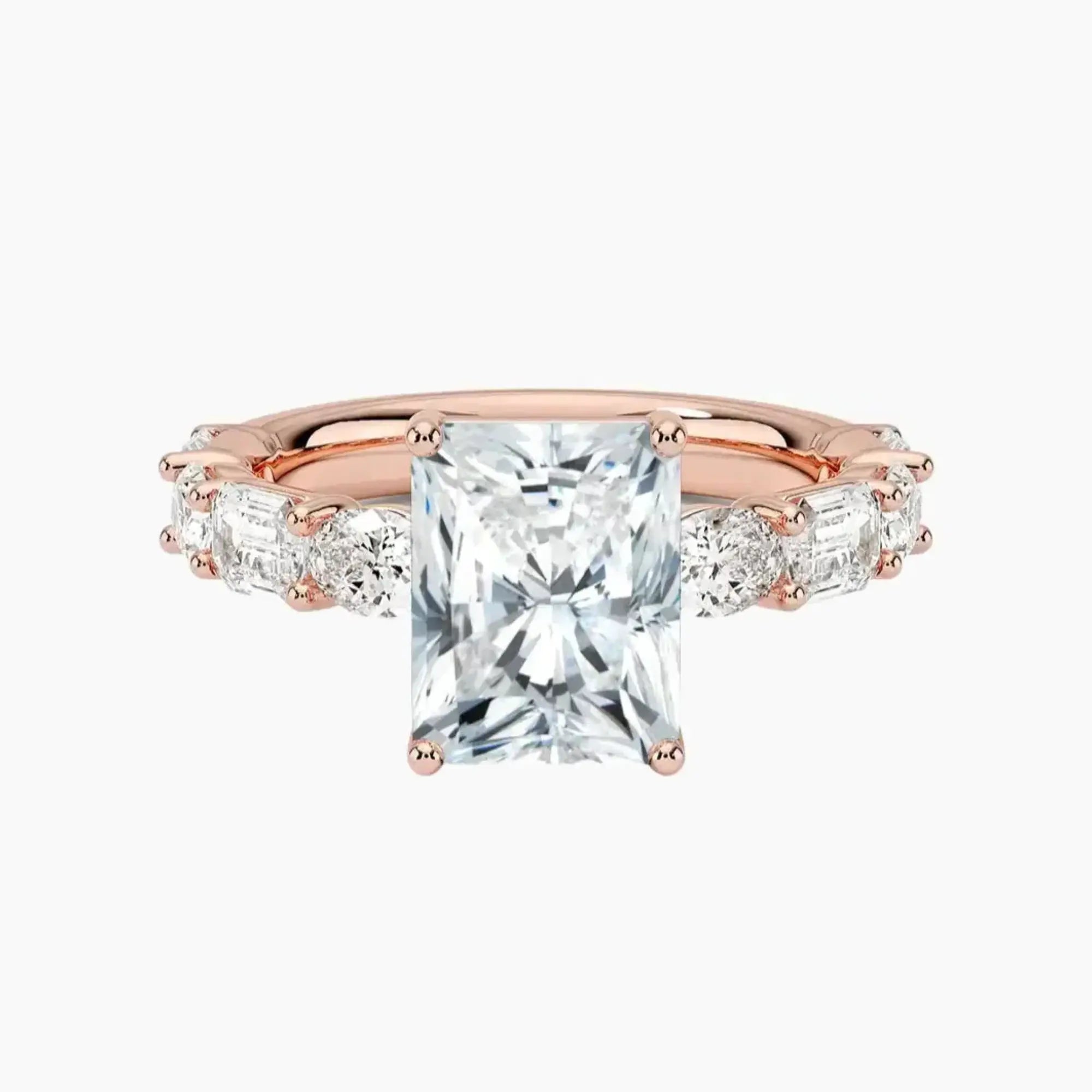 Ariadne Radiant Designer Diamond Ring Setting in 18K Yellow Gold