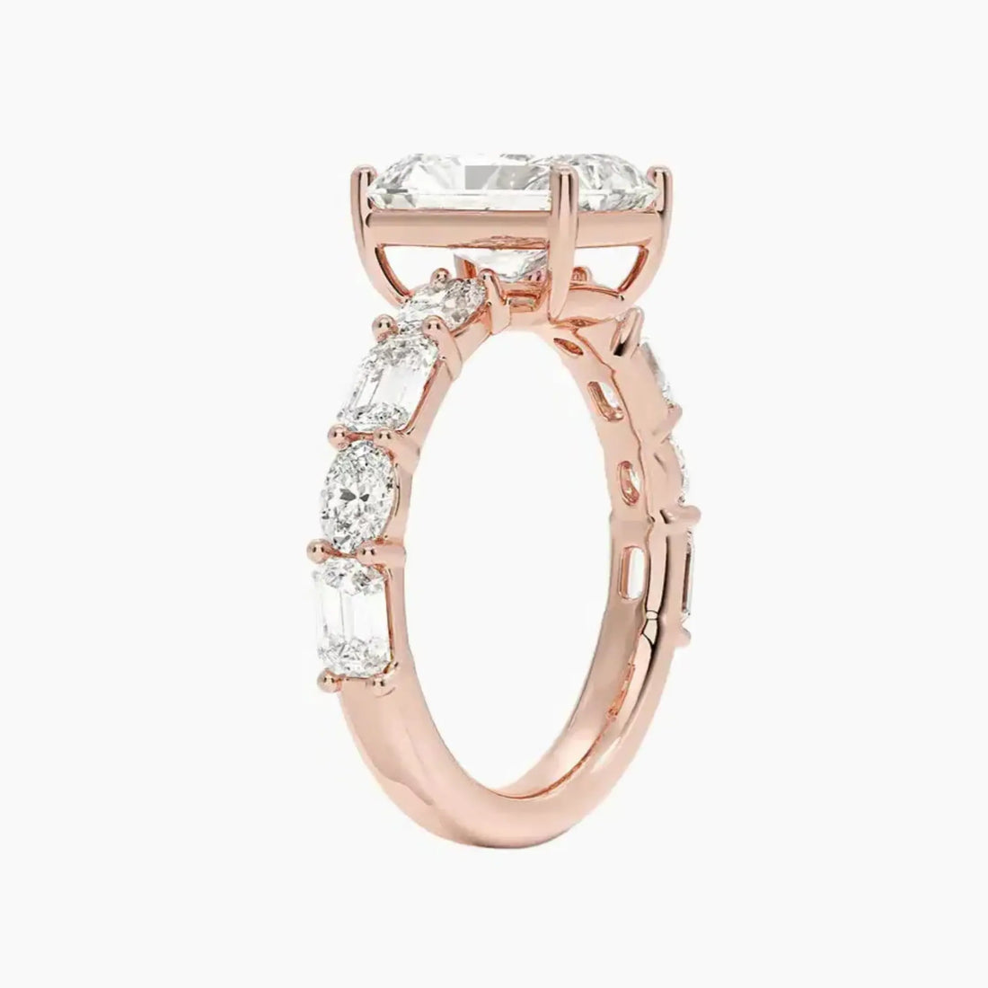 Ariadne Radiant Designer 1 Carat Lab Grown Diamond Engagement Ring in 14K Rose Gold