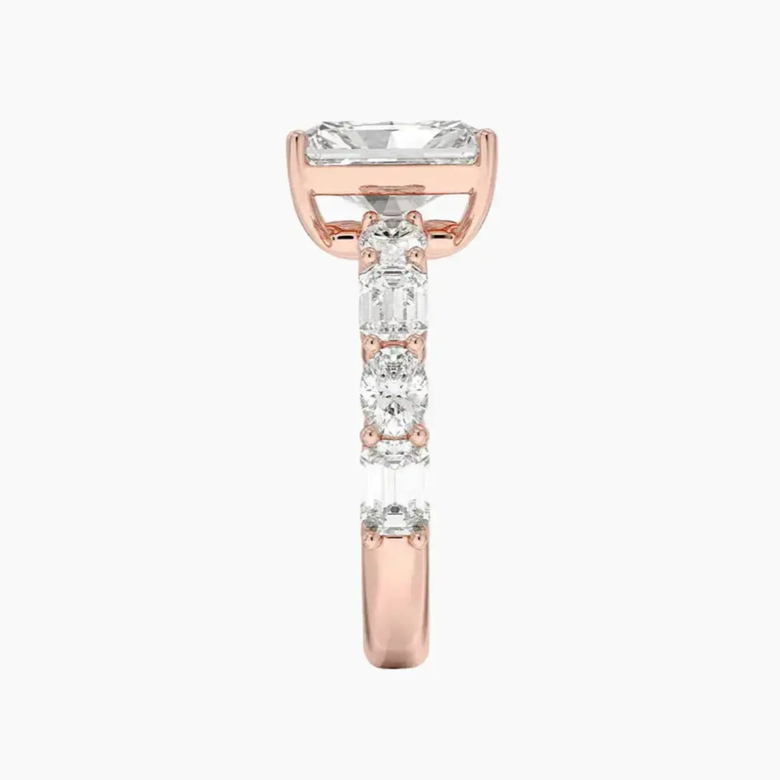 Ariadne Radiant Designer Diamond Ring Setting in 14K White Gold