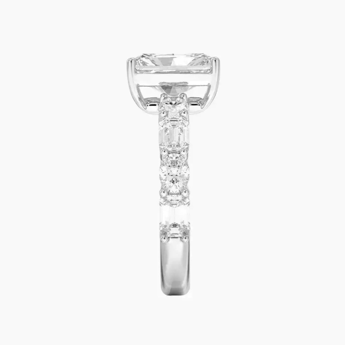 Ariadne Radiant Designer Diamond Ring Setting in 18K Rose Gold