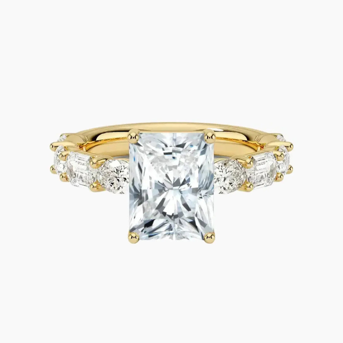 Ariadne Radiant Designer 2 Carat Lab Grown Diamond Engagement Ring in 18K Rose Gold