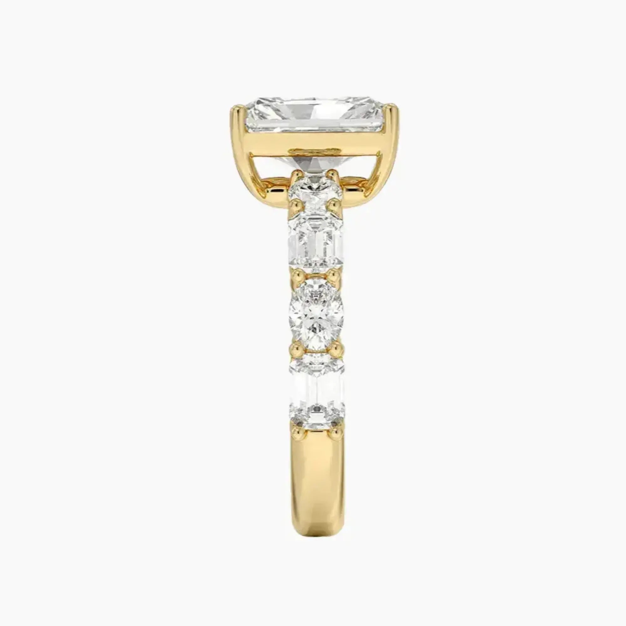 Ariadne Radiant Designer 2 Carat Lab Grown Diamond Engagement Ring in 14K Yellow Gold