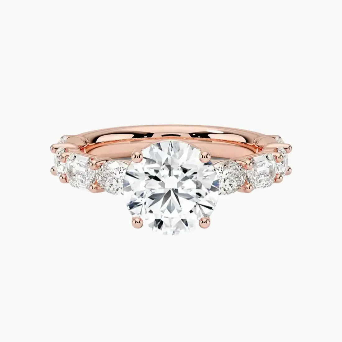 Ariadne Round Designer Diamond Ring Setting in 18K White Gold
