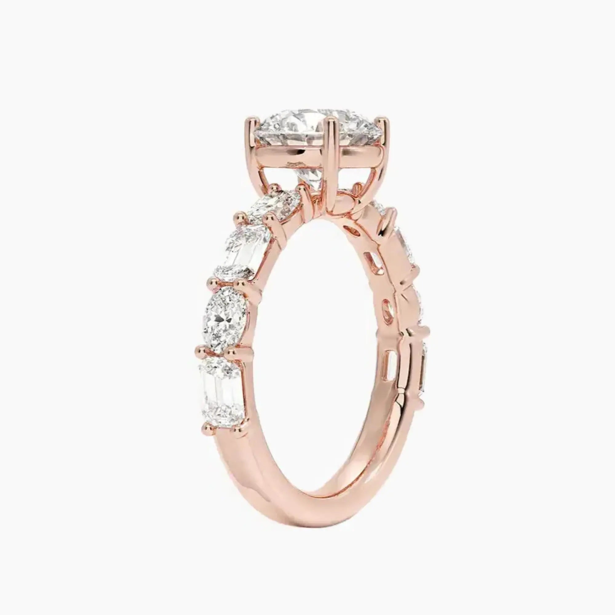 Ariadne Round Designer 1.5 Carat Lab Grown Diamond Engagement Ring in 18K White Gold