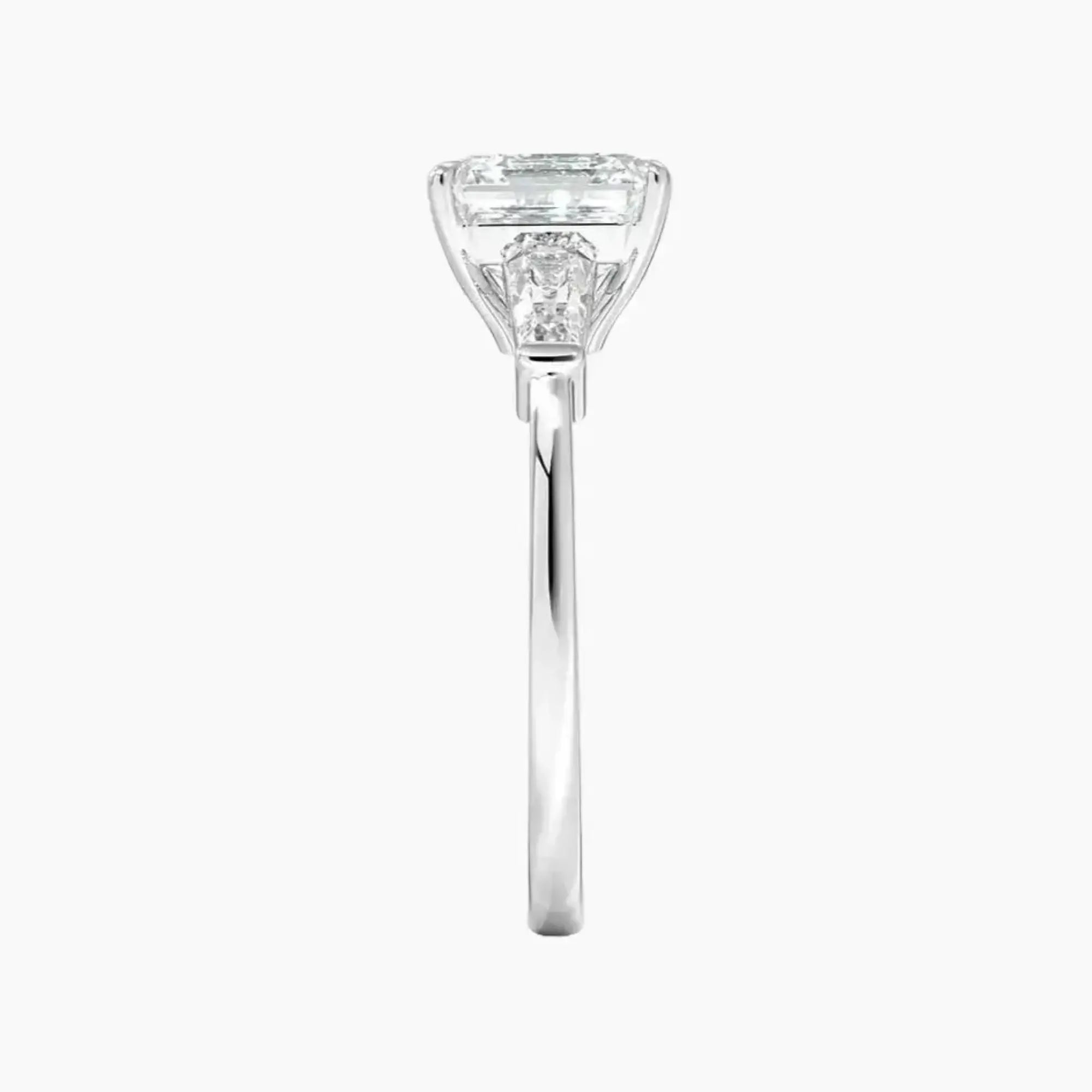 Nyx Asscher Three Stone Diamond Ring Setting in 14K Rose Gold