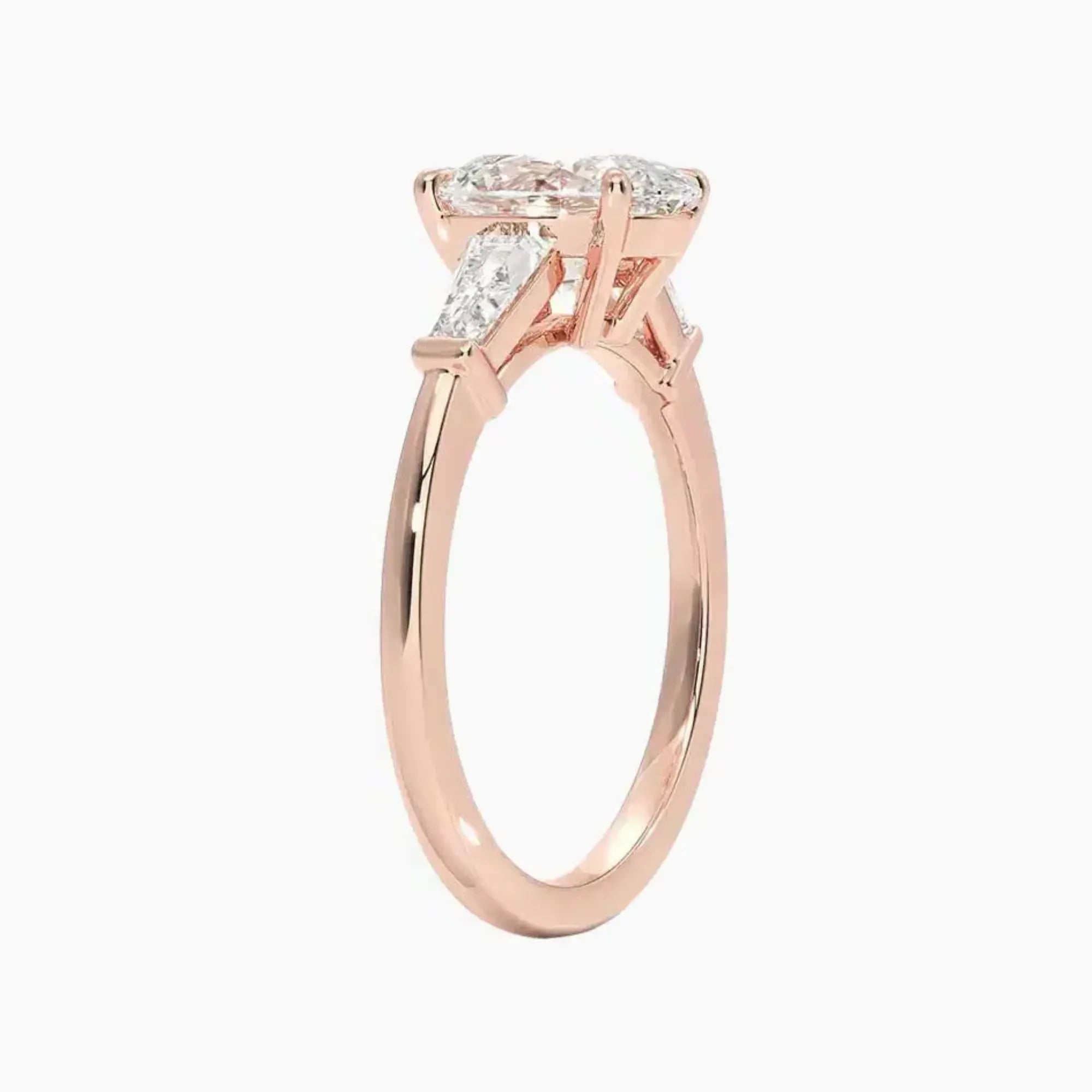Nyx Oval Three Stone 1 Carat Lab Grown Diamond Engagement Ring in 14K White Gold