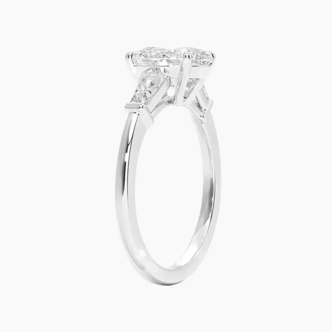 Nyx Oval Three Stone 3 Carat Lab Grown Diamond Engagement Ring in 18K Yellow Gold
