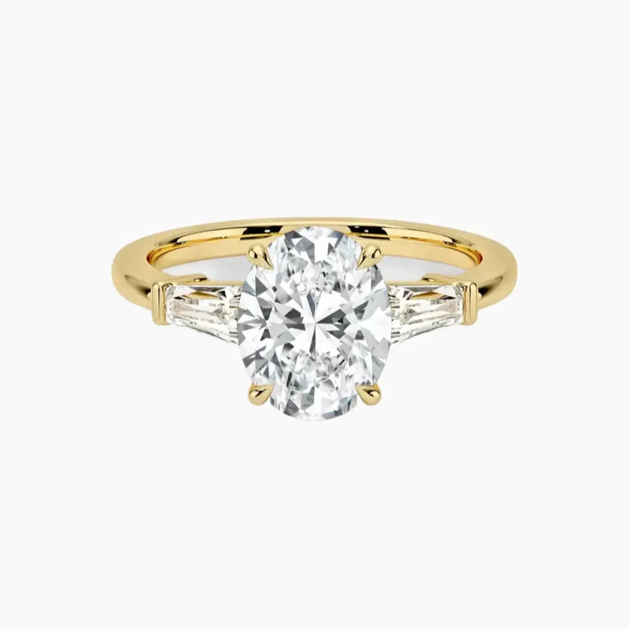 Nyx Oval Three Stone 1 Carat Lab Grown Diamond Engagement Ring in 14K Rose Gold
