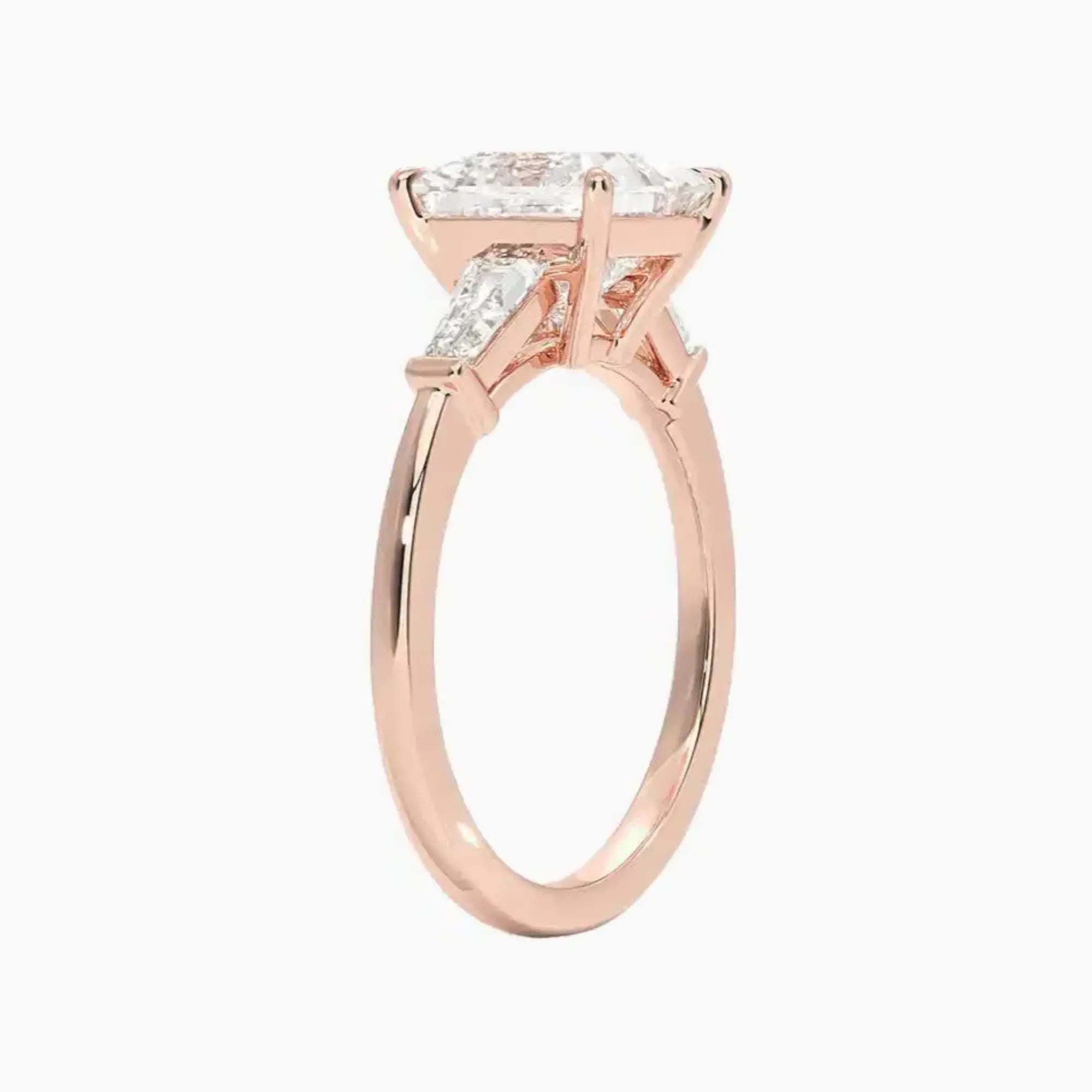 Nyx Princess Three Stone 1 Carat Lab Grown Diamond Engagement Ring in 14K White Gold