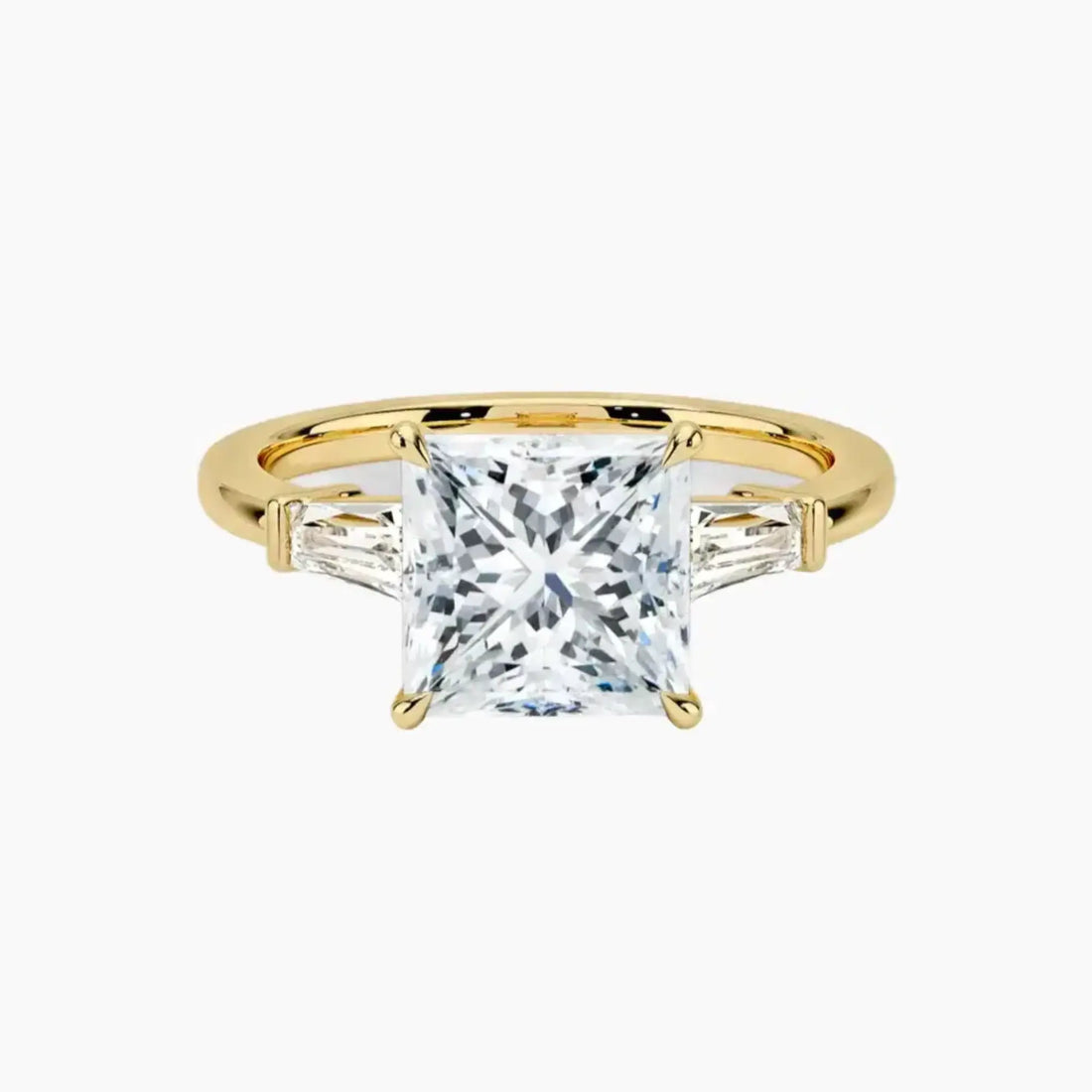 Nyx Princess Three Stone 1.5 Carat Lab Grown Diamond Engagement Ring in 18K White Gold