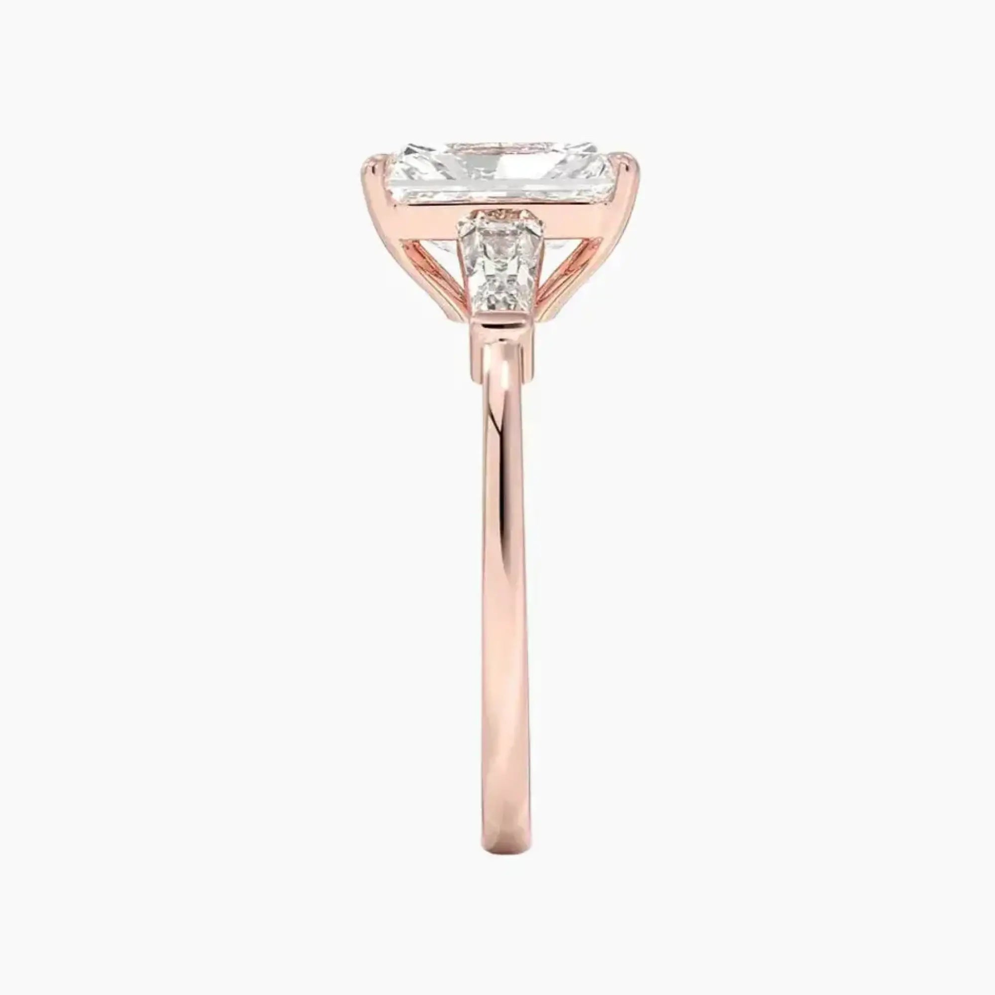 Nyx Radiant Three Stone 2.5 Carat Lab Grown Diamond Engagement Ring in 14K White Gold
