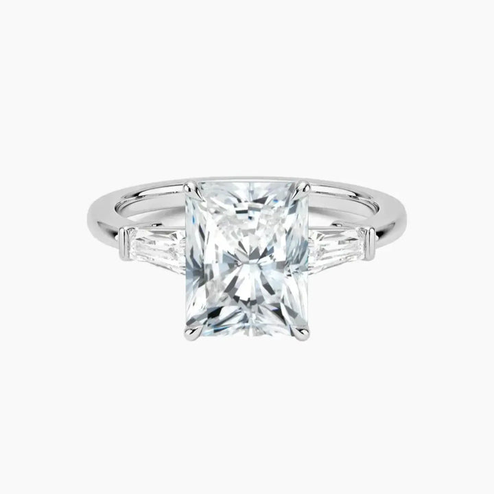 Nyx Radiant Three Stone 1.5 Carat Lab Grown Diamond Engagement Ring in 14K White Gold