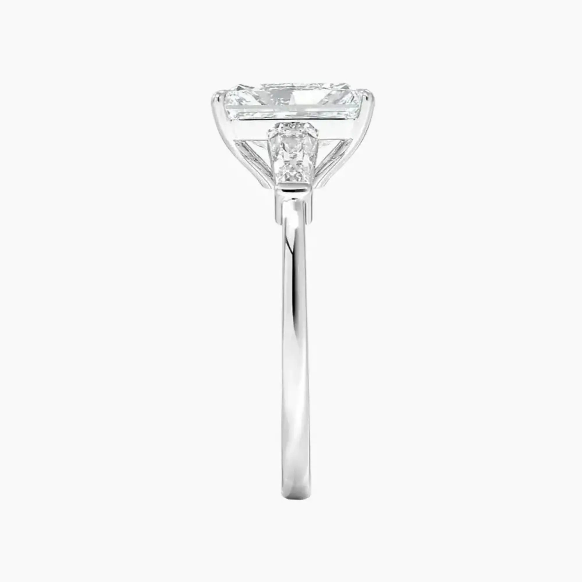 Nyx Radiant Three Stone 1 Carat Lab Grown Diamond Engagement Ring in 18K Rose Gold