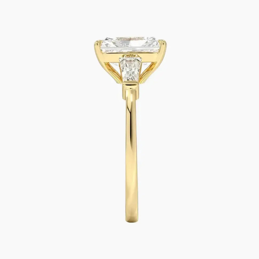Nyx Radiant Three Stone 2.5 Carat Lab Grown Diamond Engagement Ring in 14K Rose Gold