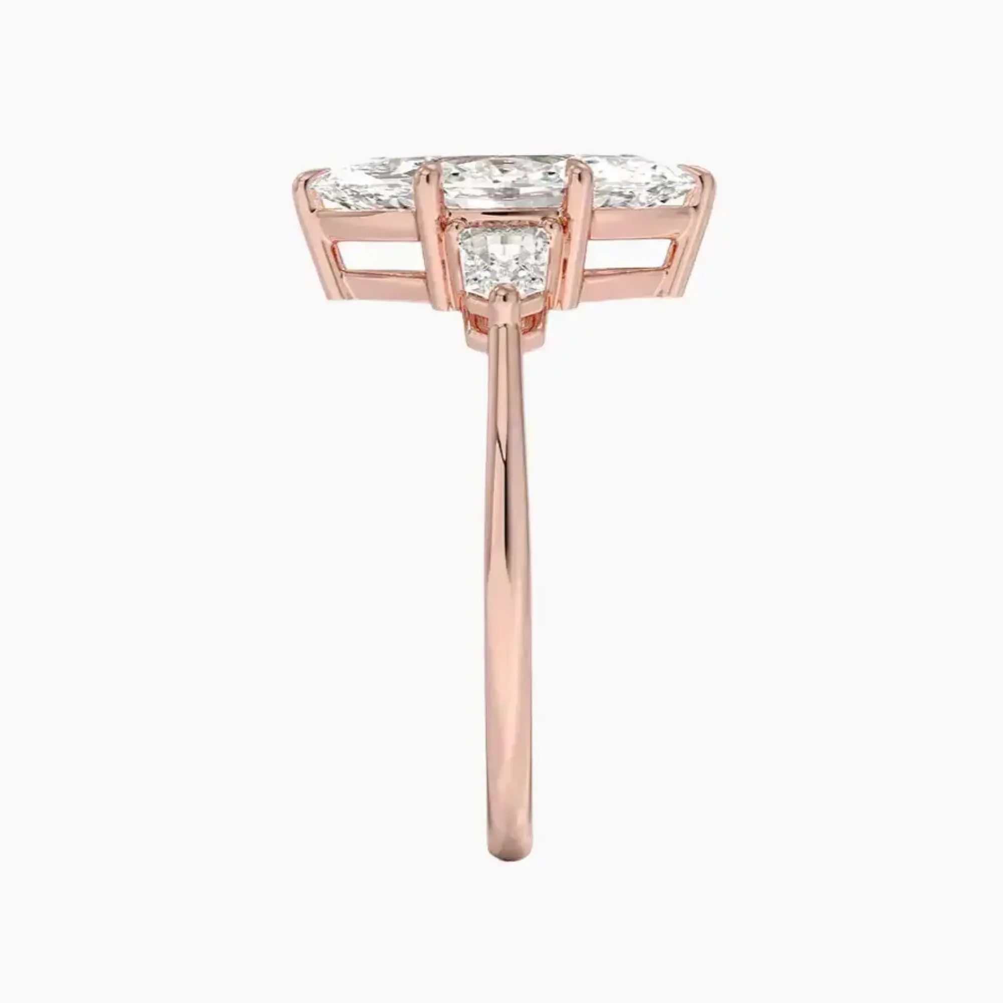 Thalassa Marquise Three Stone 2 Carat Lab Grown Diamond Engagement Ring in 14K Yellow Gold