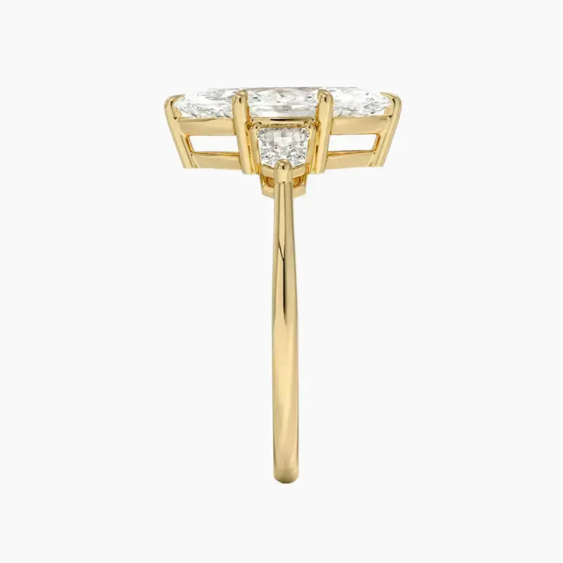 Thalassa Marquise Three Stone Diamond Ring Setting in 18K Rose Gold