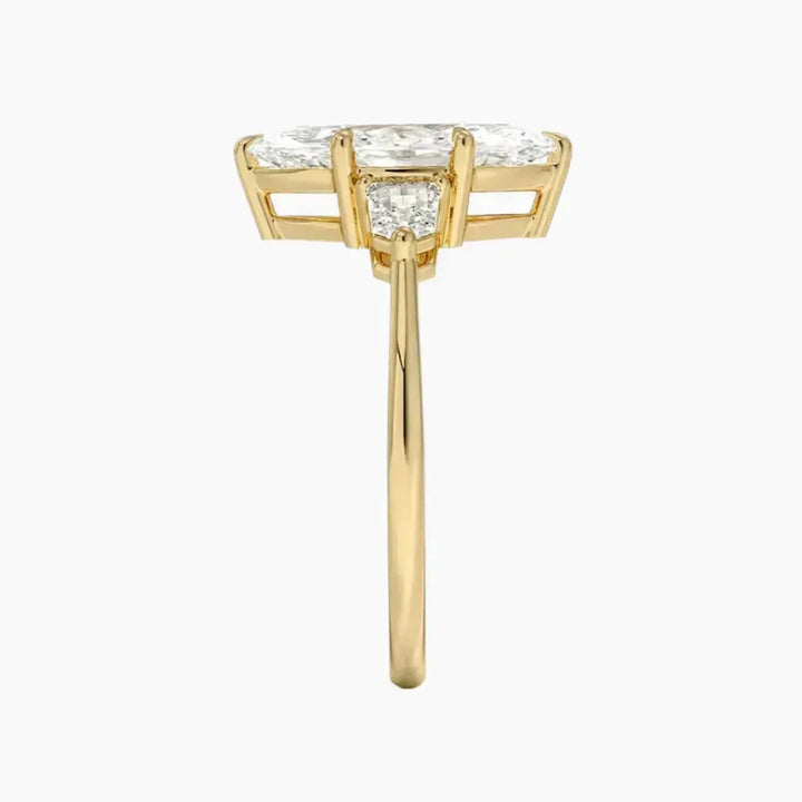 Thalassa Marquise Three Stone 1 Carat Lab Grown Diamond Engagement Ring in 14K Rose Gold