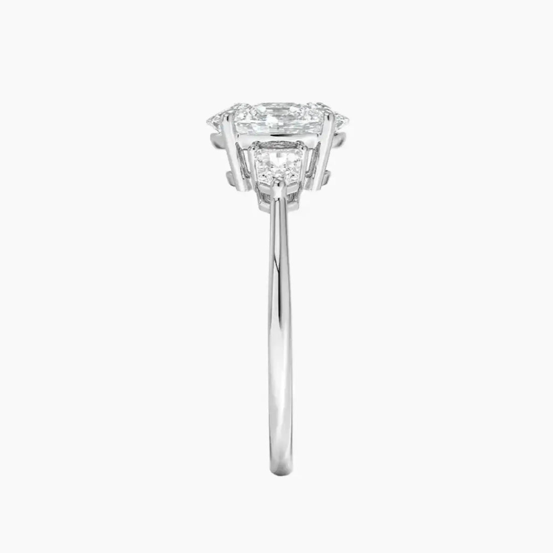 Thalassa Oval Three Stone 2 Carat Lab Grown Diamond Engagement Ring in 14K Rose Gold