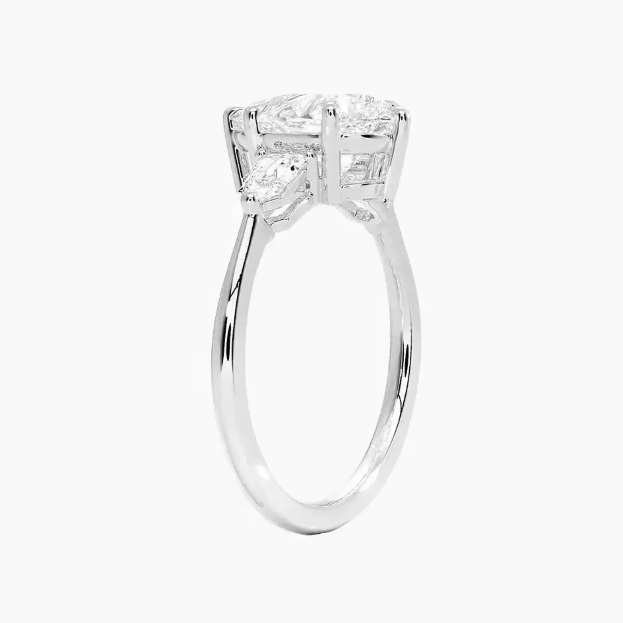 Thalassa Pear Three Stone 1 Carat Lab Grown Diamond Engagement Ring in 14K Rose Gold