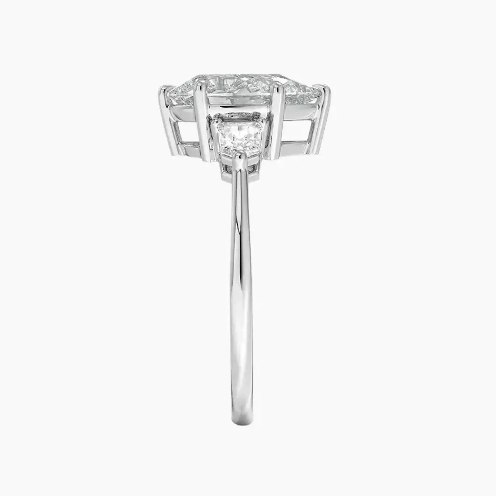 Thalassa Pear Three Stone 1 Carat Lab Grown Diamond Engagement Ring in 18K Rose Gold