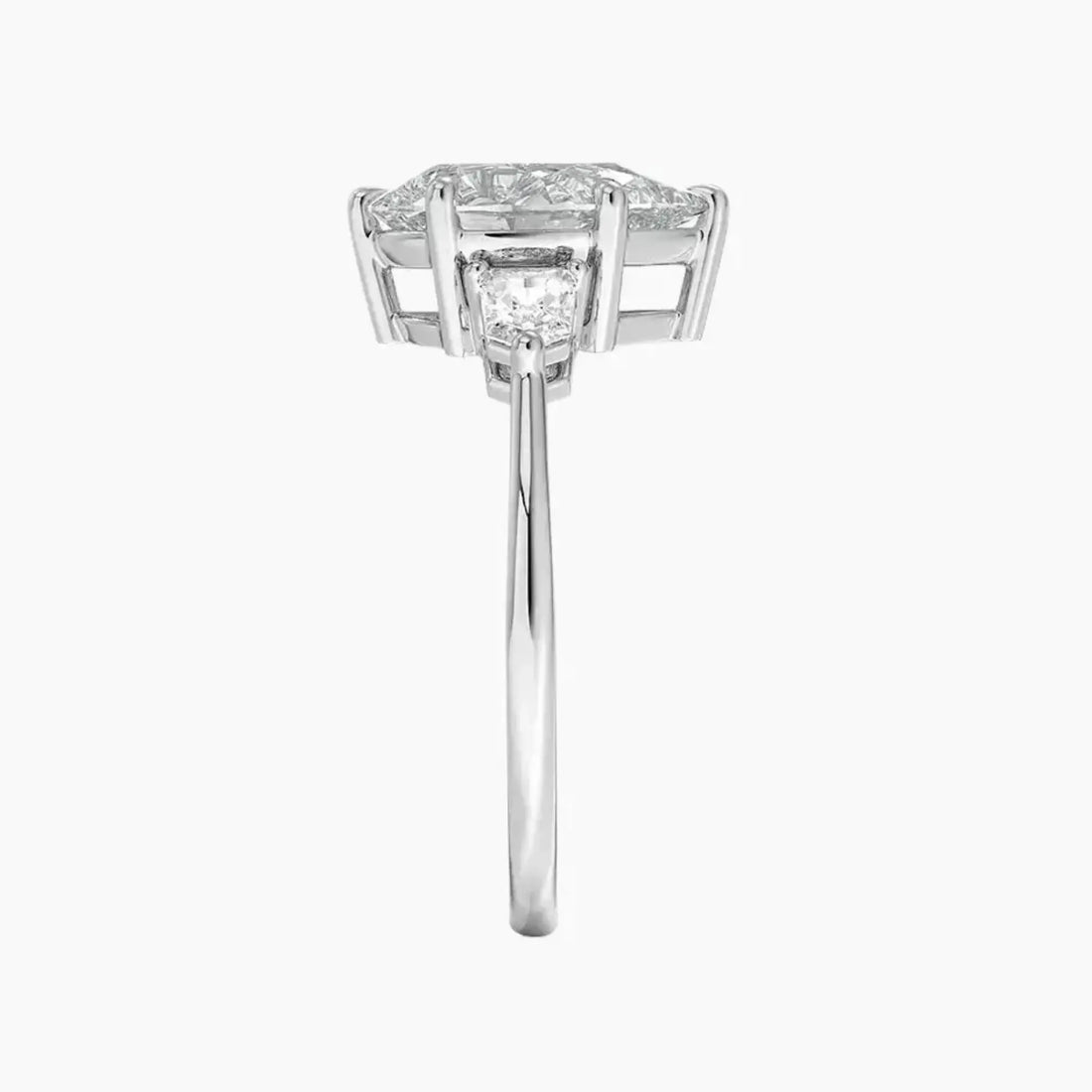 Thalassa Pear Three Stone 3 Carat Lab Grown Diamond Engagement Ring in 14K White Gold