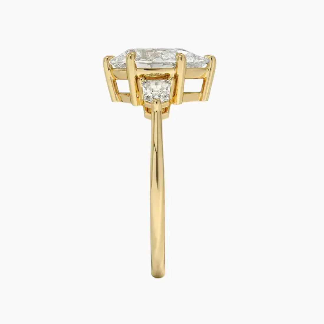 Thalassa Pear Three Stone 1.5 Carat Lab Grown Diamond Engagement Ring in 18K White Gold