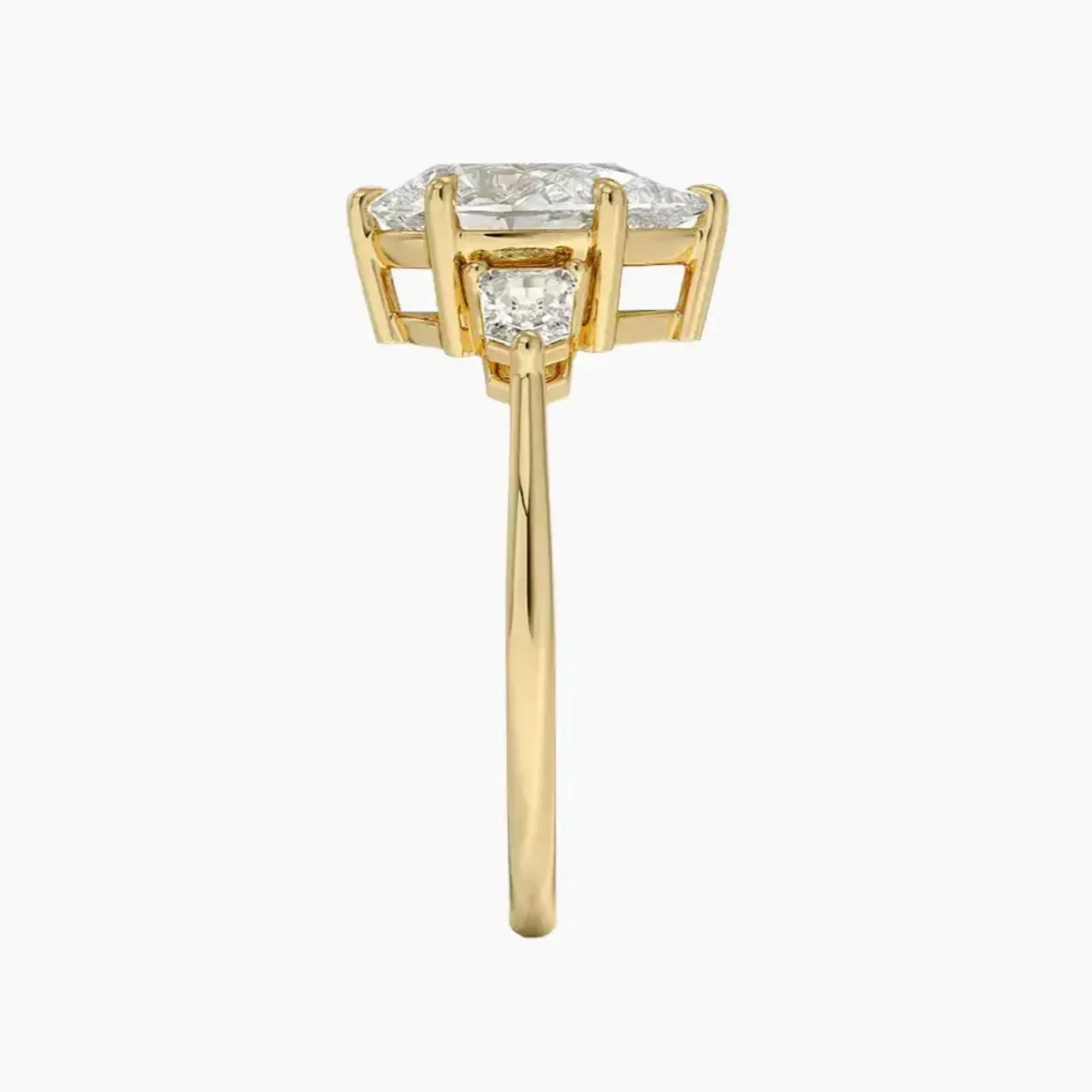 Thalassa Pear Three Stone 1 Carat Lab Grown Diamond Engagement Ring in 14K Rose Gold