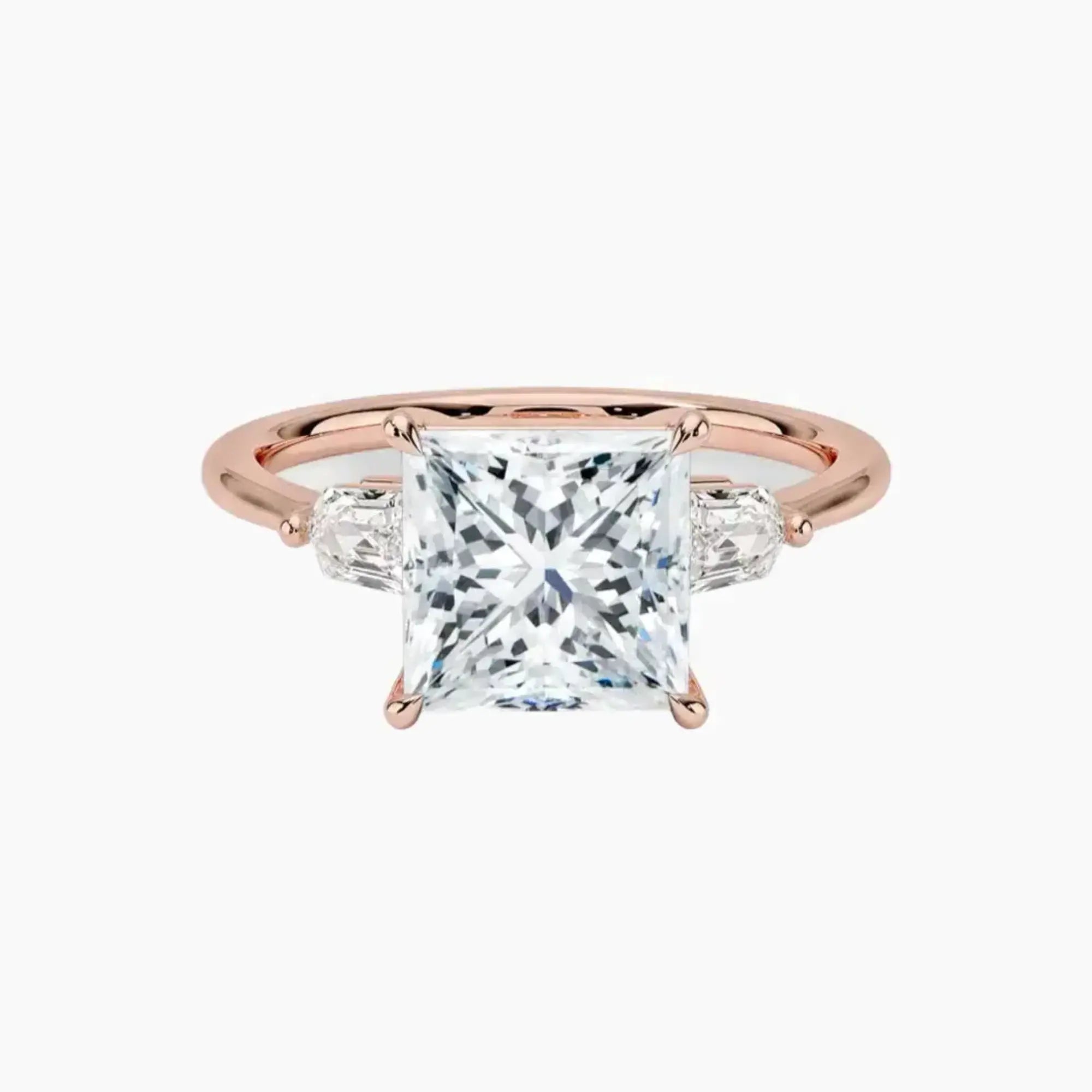 Thalassa Princess Three Stone 2 Carat Lab Grown Diamond Engagement Ring in 14K White Gold