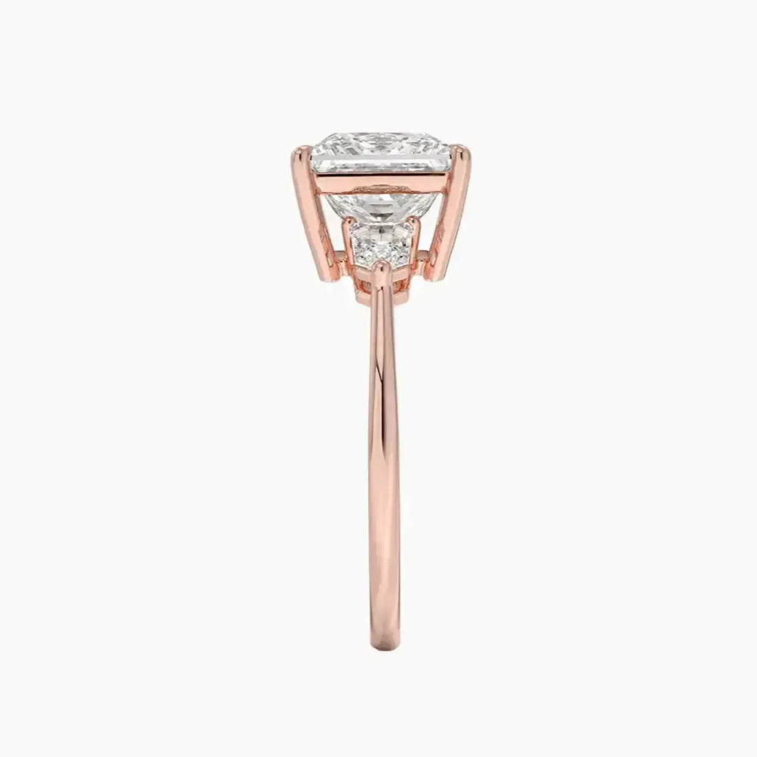 Thalassa Princess Three Stone 1.5 Carat Lab Grown Diamond Engagement Ring in 14K Yellow Gold