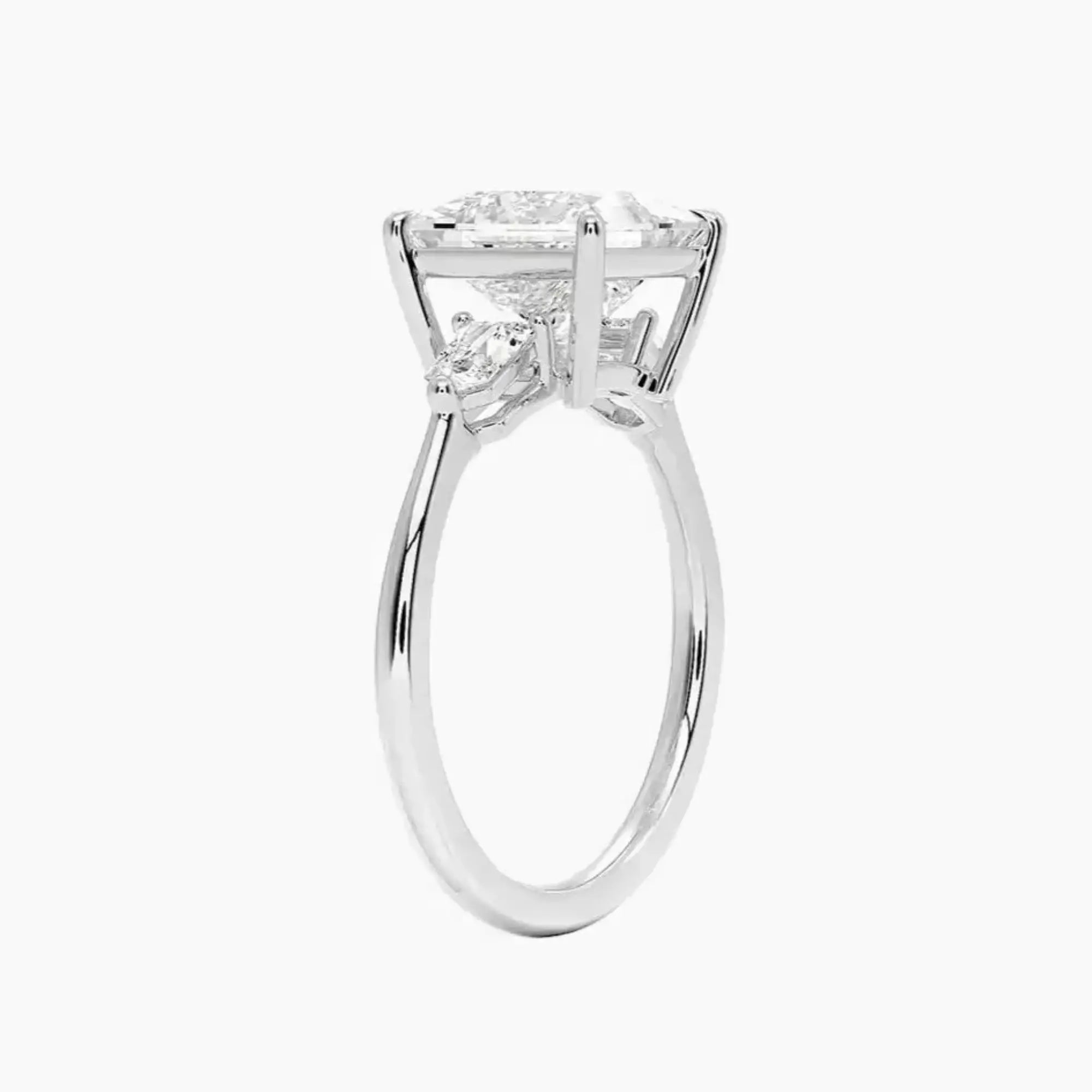 Thalassa Princess Three Stone 2 Carat Lab Grown Diamond Engagement Ring in 18K White Gold