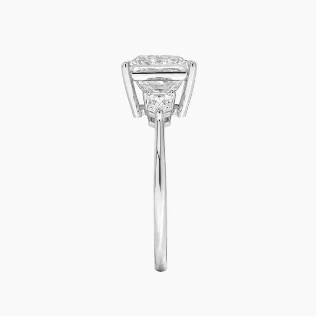Thalassa Princess Three Stone 2 Carat Lab Grown Diamond Engagement Ring in 18K Yellow Gold