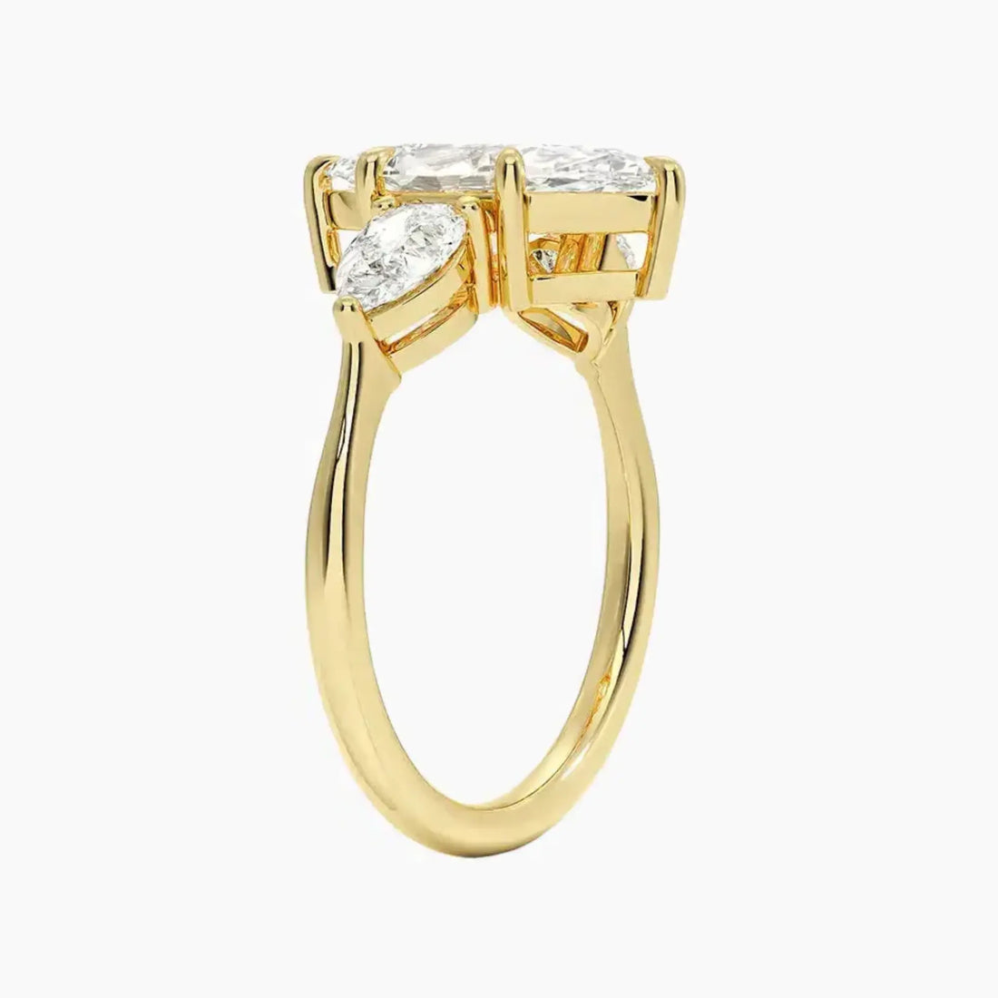 Calliope Marquise Three Stone 1.5 Carat Lab Grown Diamond Engagement Ring in 14K Rose Gold
