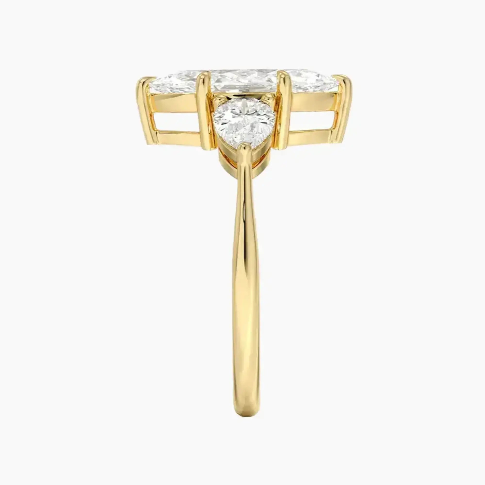Calliope Marquise Three Stone 1.5 Carat Lab Grown Diamond Engagement Ring in 14K White Gold