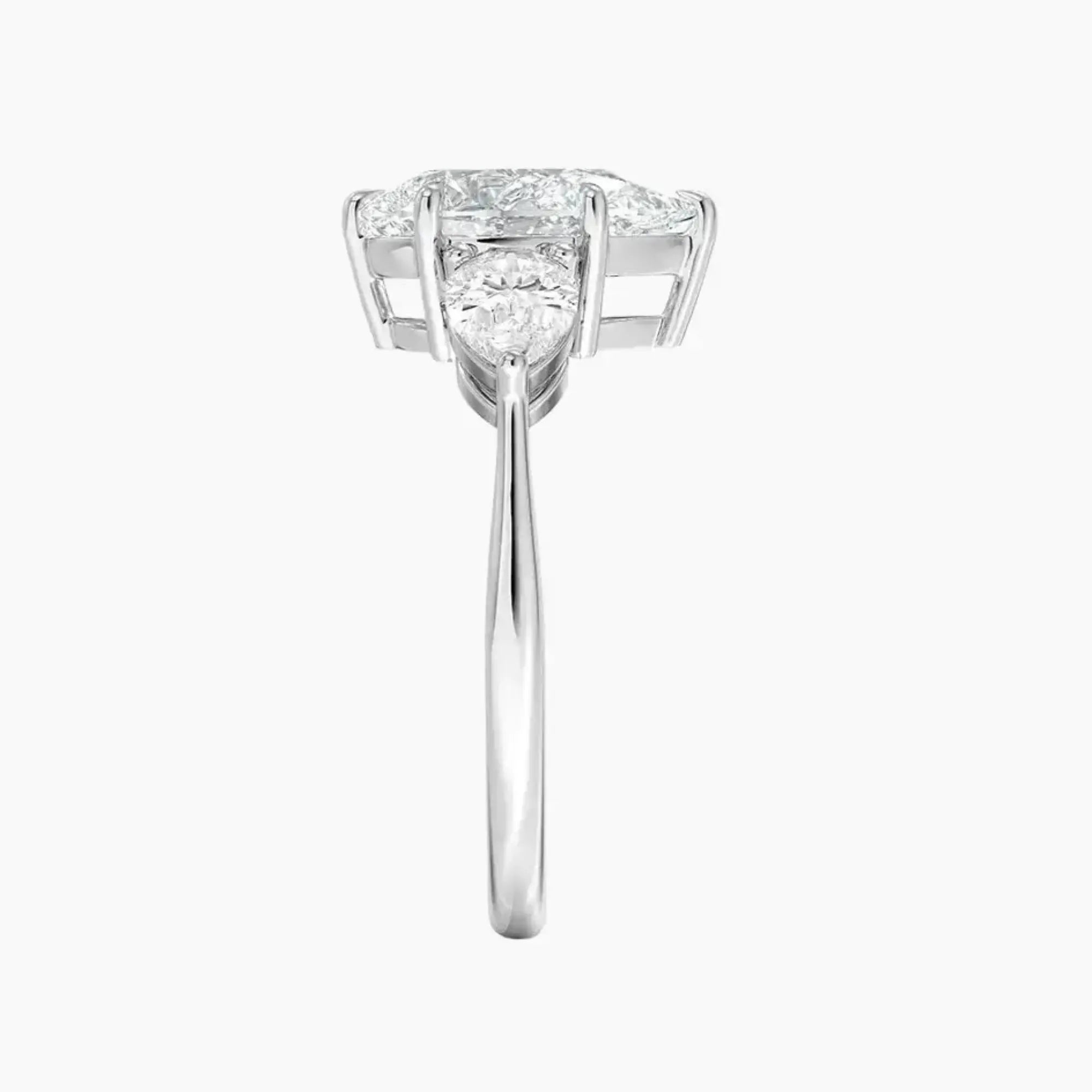 Calliope Pear Three Stone 3 Carat Lab Grown Diamond Engagement Ring in 14K Yellow Gold