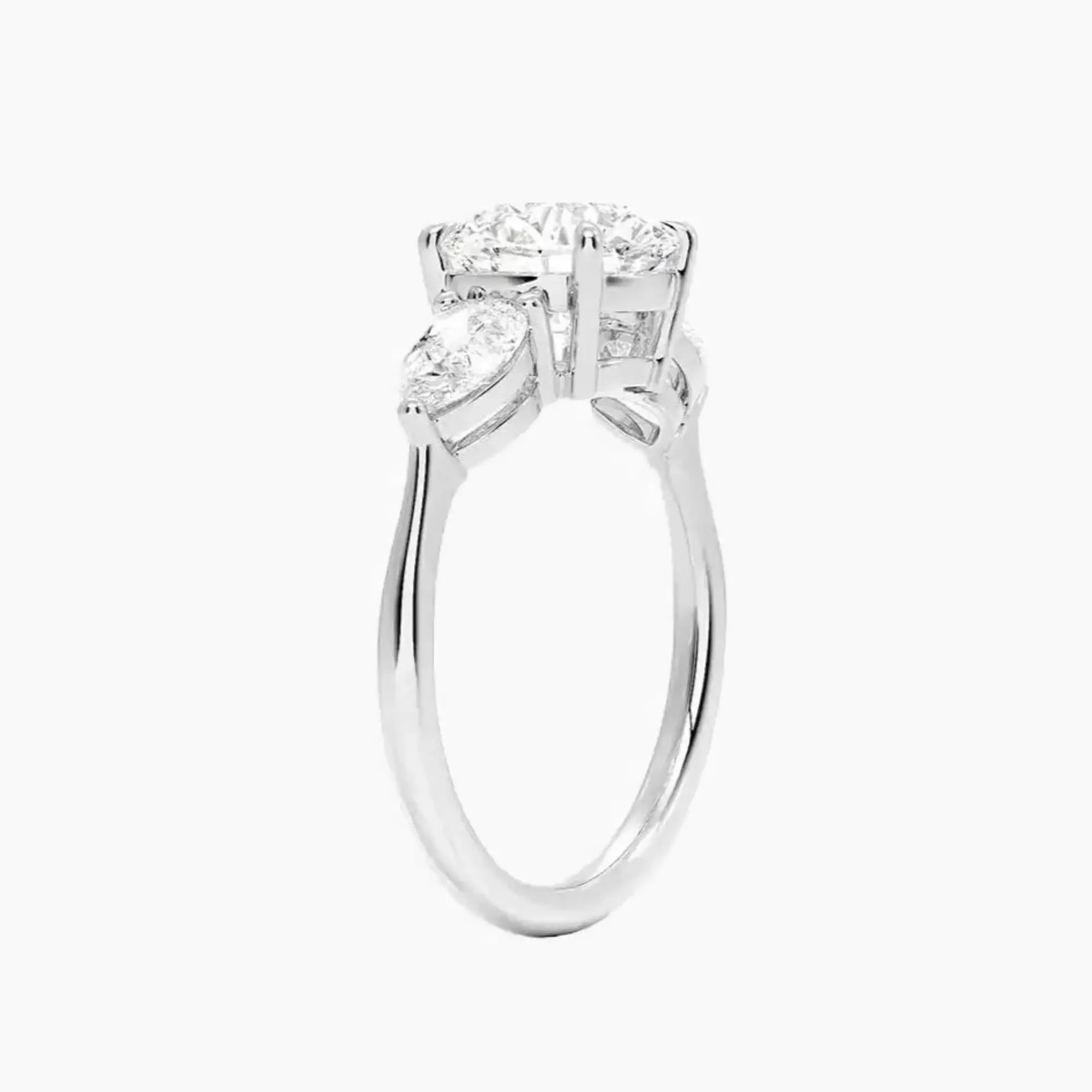 Calliope Round Three Stone 1.5 Carat Lab Grown Diamond Engagement Ring in 18K Yellow Gold