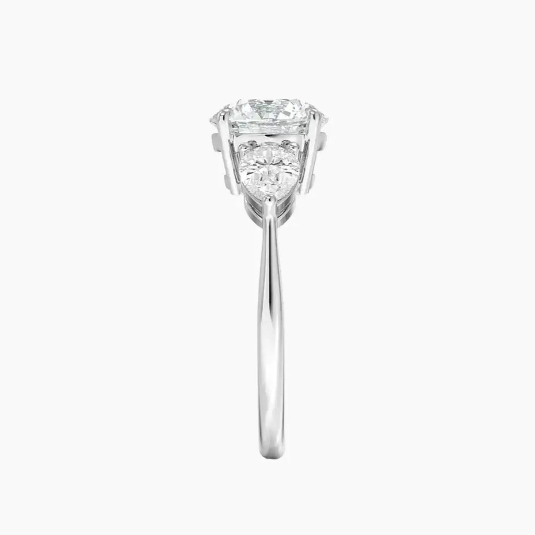 Calliope Round Three Stone 1 Carat Lab Grown Diamond Engagement Ring in 18K Rose Gold
