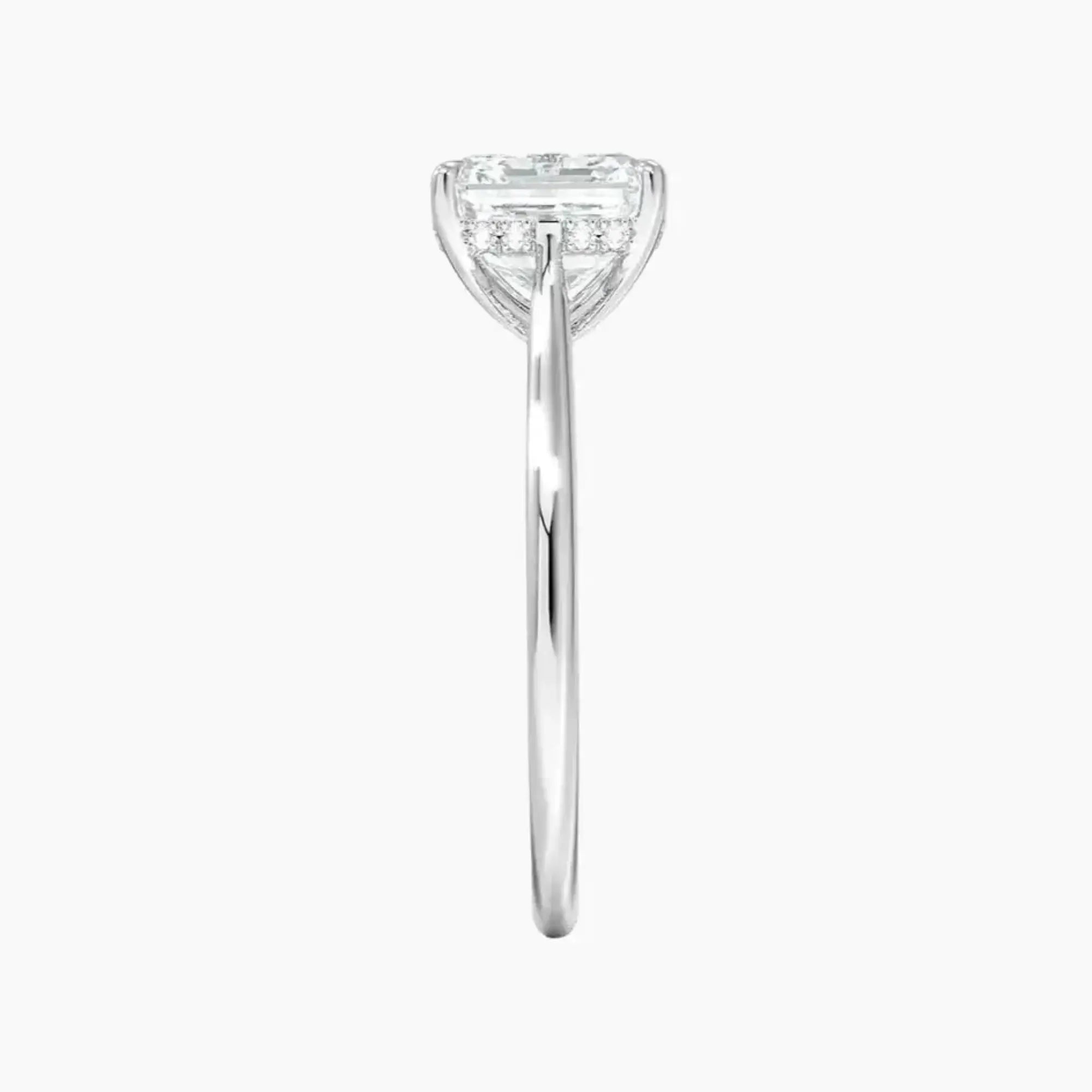 Hestia Asscher Hidden Halo 2.5 Carat Lab Grown Diamond Engagement Ring in 14K Yellow Gold