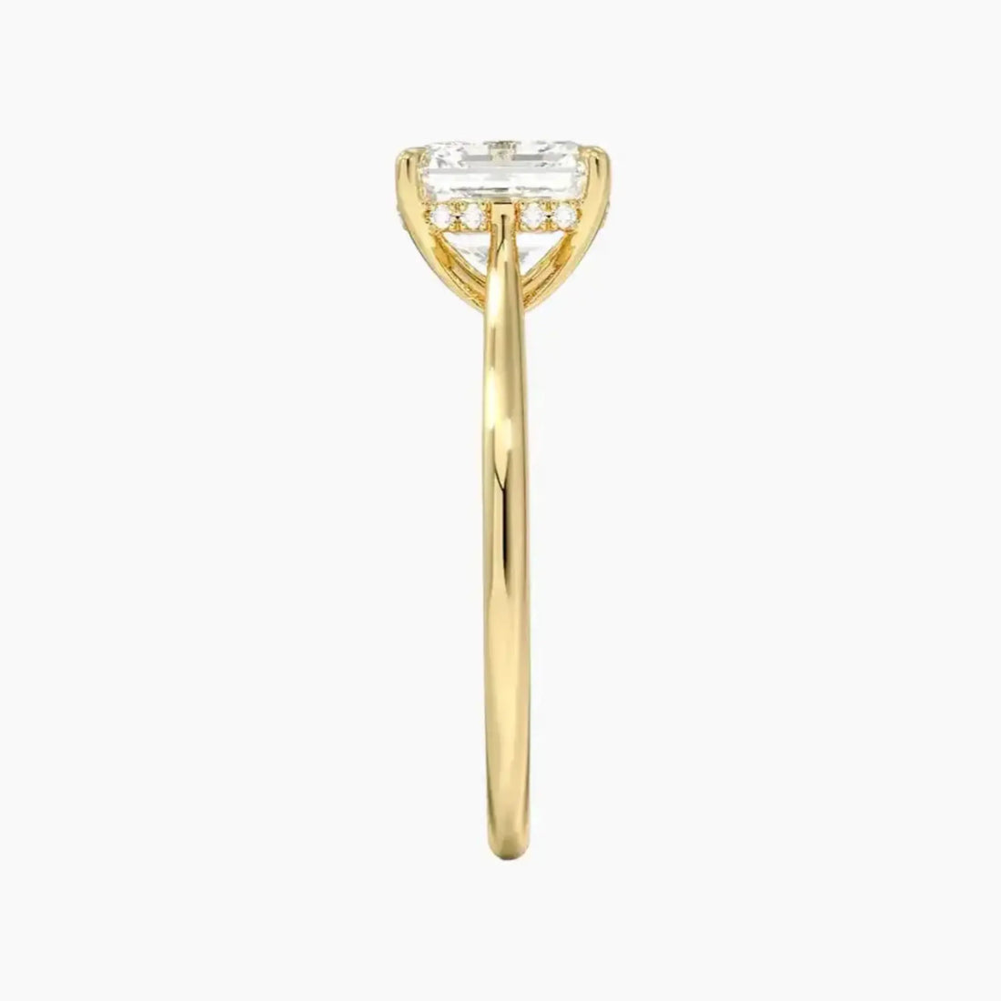 Hestia Asscher Hidden Halo 2.5 Carat Lab Grown Diamond Engagement Ring in 14K White Gold