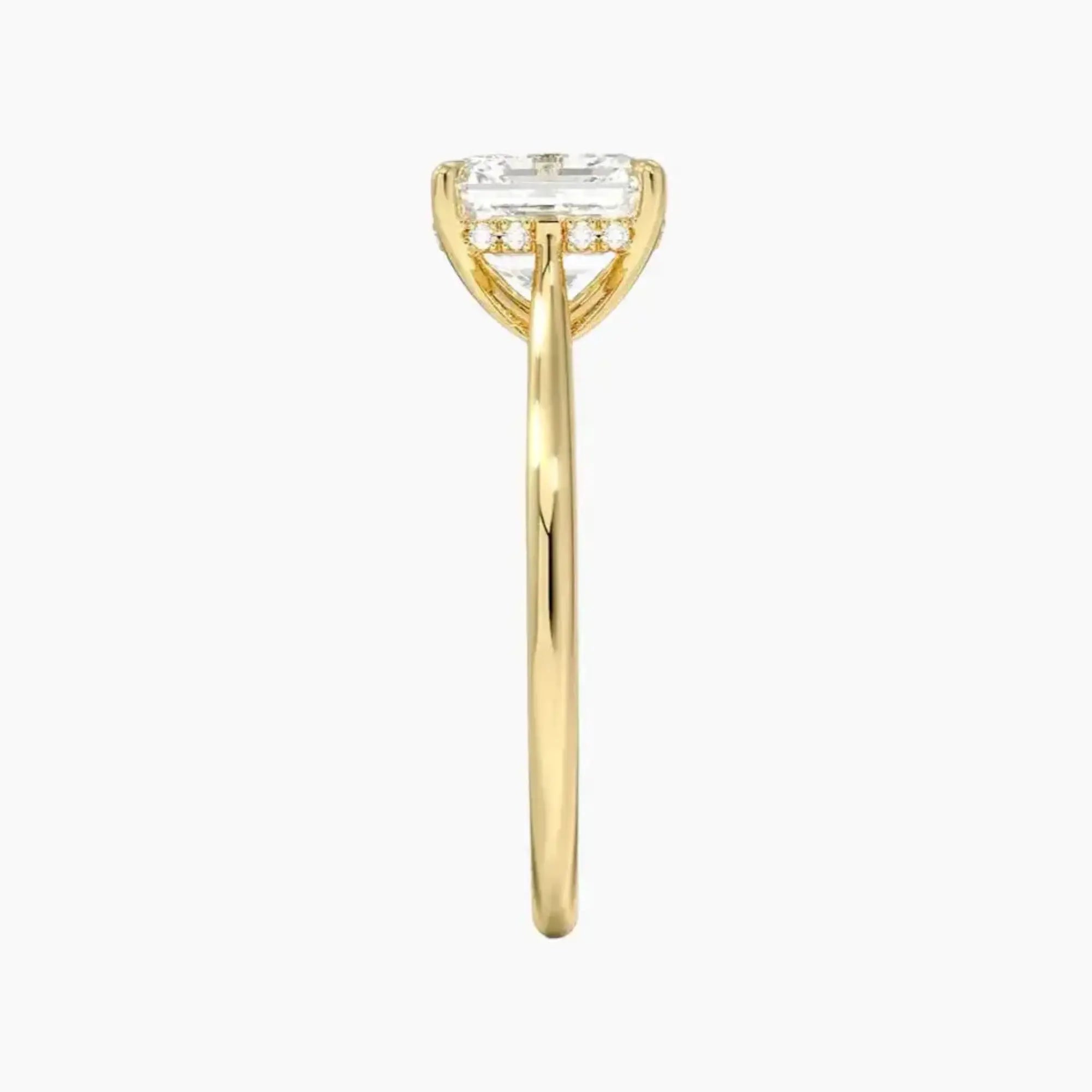 Hestia Asscher Hidden Halo 1 Carat Lab Grown Diamond Engagement Ring in 14K Rose Gold