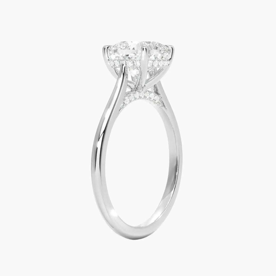 Hestia Cushion Hidden Halo 1.5 Carat Lab Grown Diamond Engagement Ring in 18K Rose Gold