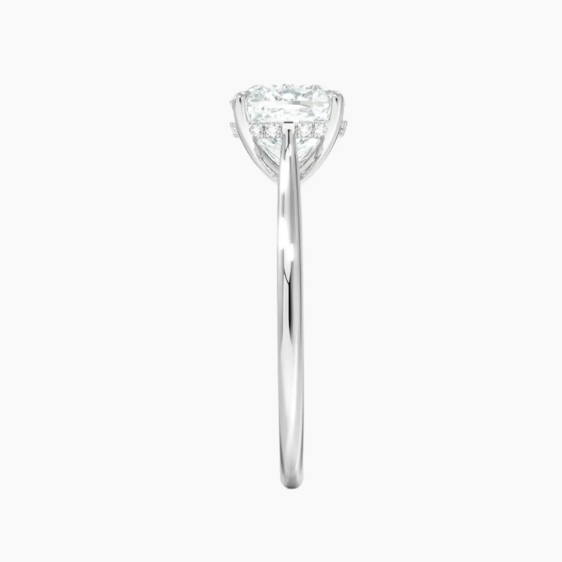 Hestia Cushion Hidden Halo 1 Carat Lab Grown Diamond Engagement Ring in 18K Rose Gold
