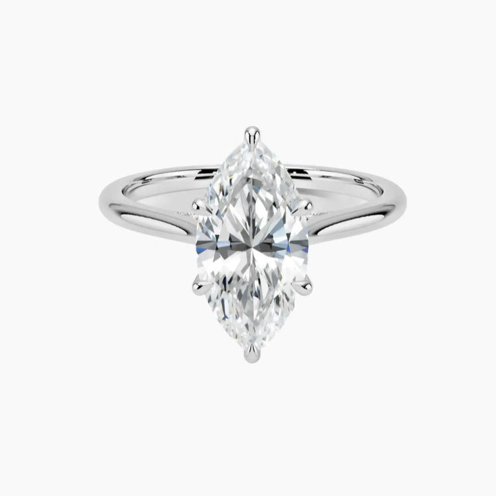 Hestia Marquise Hidden Halo 1.5 Carat Lab Grown Diamond Engagement Ring in 18K White Gold