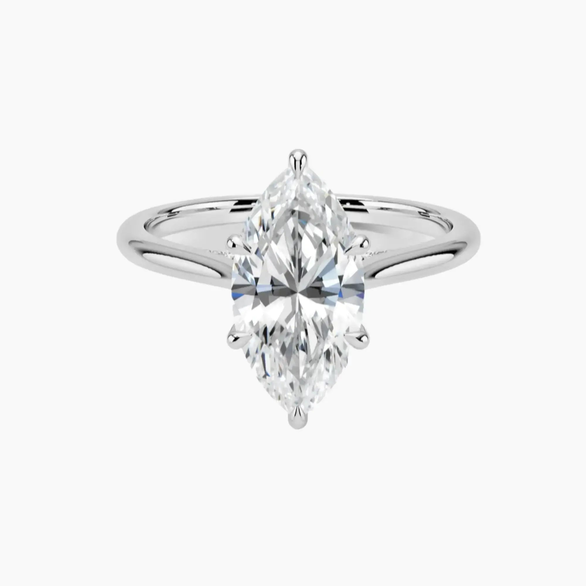 Hestia Marquise Hidden Halo 1.5 Carat Lab Grown Diamond Engagement Ring in 14K Yellow Gold