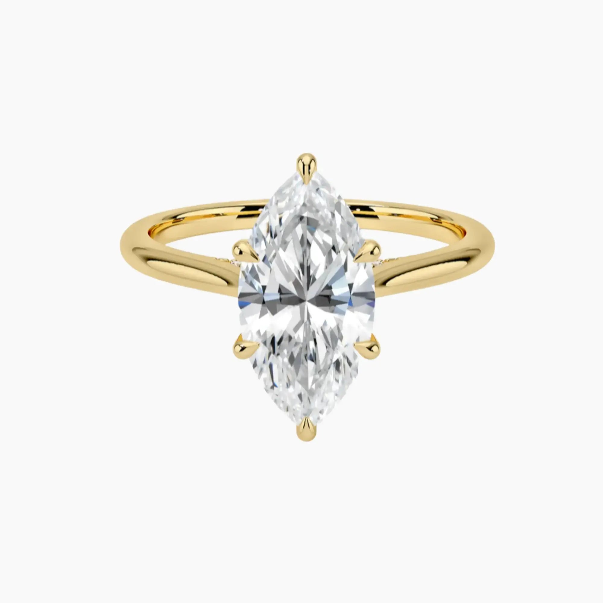 Hestia Marquise Hidden Halo 2 Carat Lab Grown Diamond Engagement Ring in 14K Rose Gold